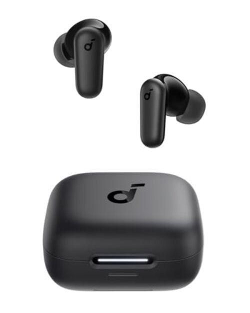 P30i by Anker Noise Cancelling Earbuds, Strong and Smart Noise Black
