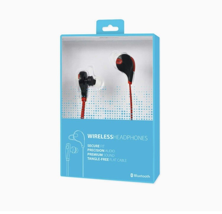 Reiko Wireless In Ear Headphones Universal Bluetooth In Red And Black