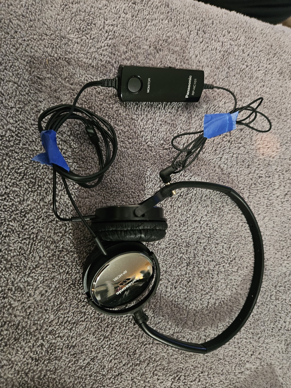 Panasonic RP-HC101 Noise Canceling Headphones – Black/Chrome
