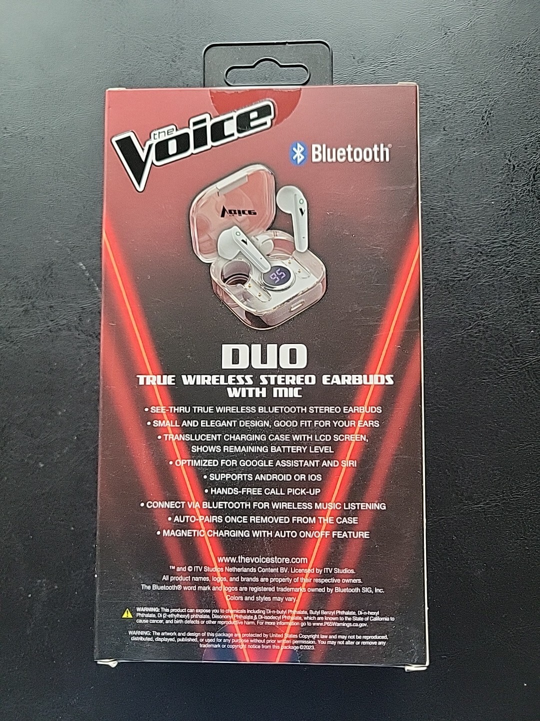The Voice Duo True Wireless Stereo Earbuds with Mic – White [Electronics]