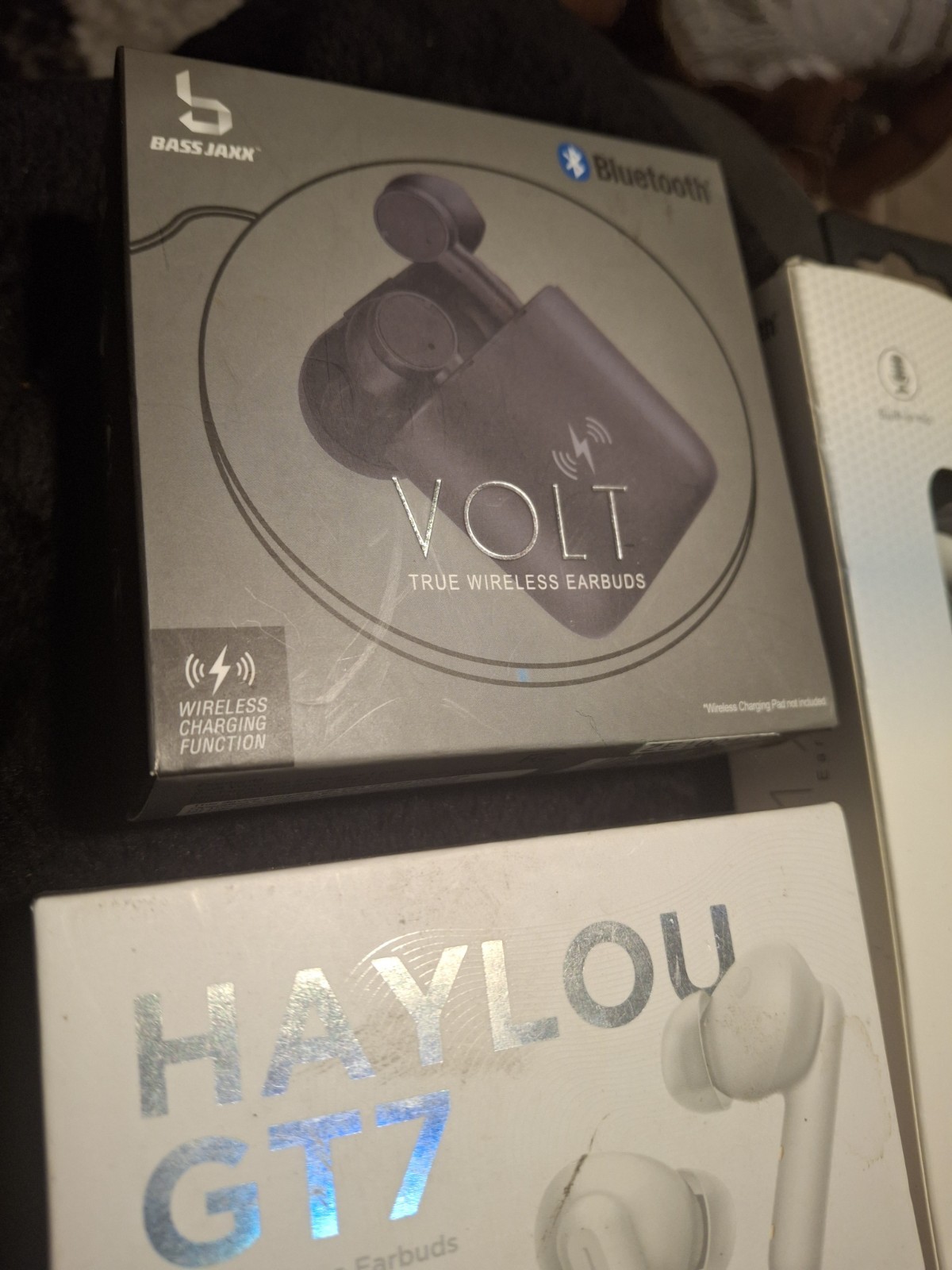 Haylou GT7 Bluetooth True Wireless Earbuds, White, 10mm, Mic, Lot of 3