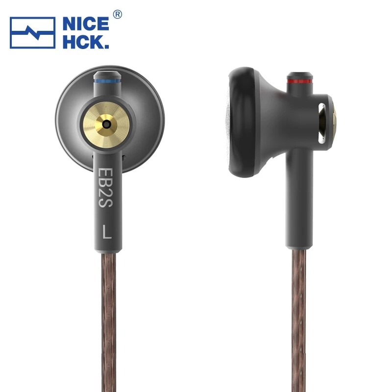NiceHCK EB2S 3.5mm Metal CNC HIFI Earbud 15.4mm LCP Dynamic Music Vocal Ear