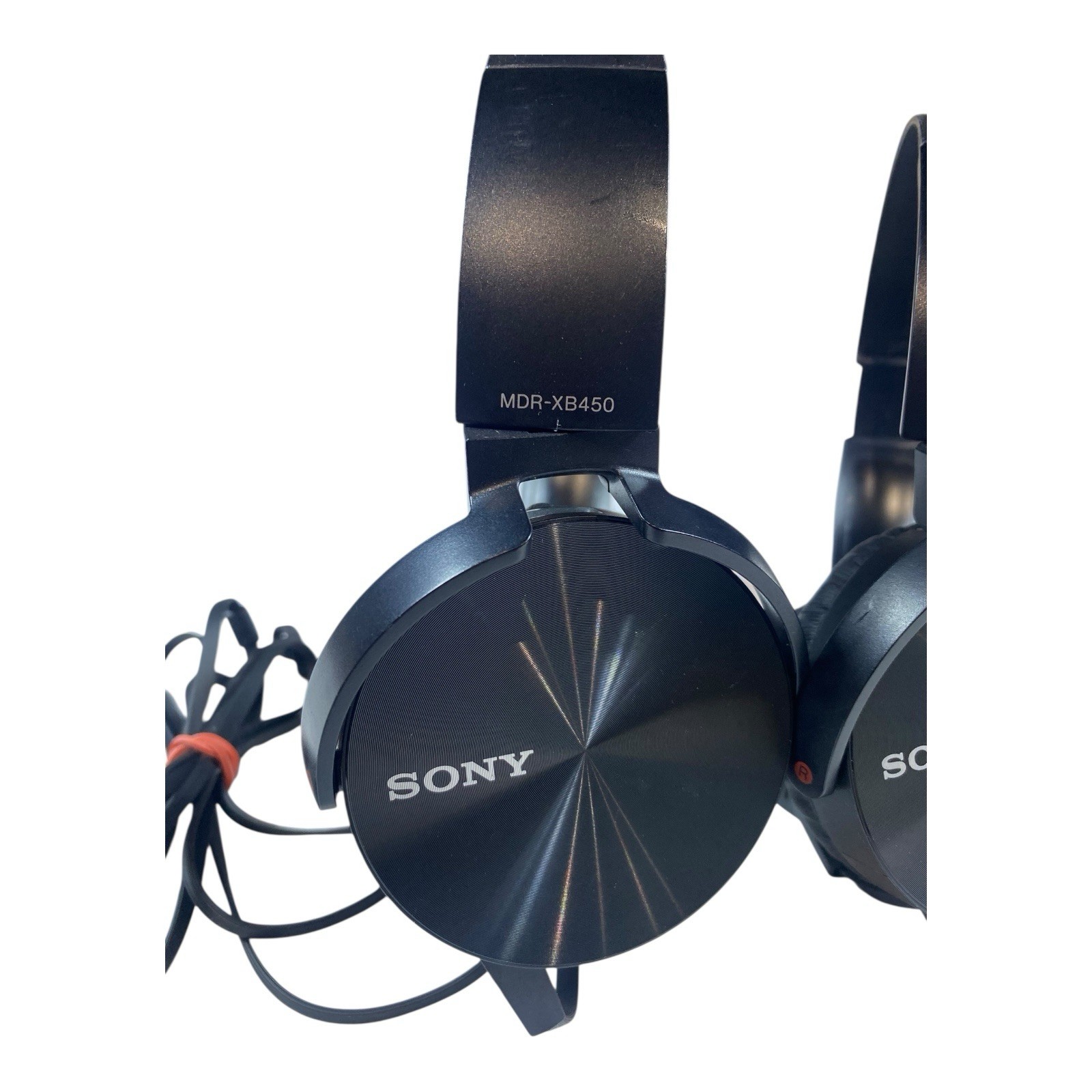 Lot Of 2 Sony Headphones MDR-XB450AP Extra Bass Black Wired Noise Isolation