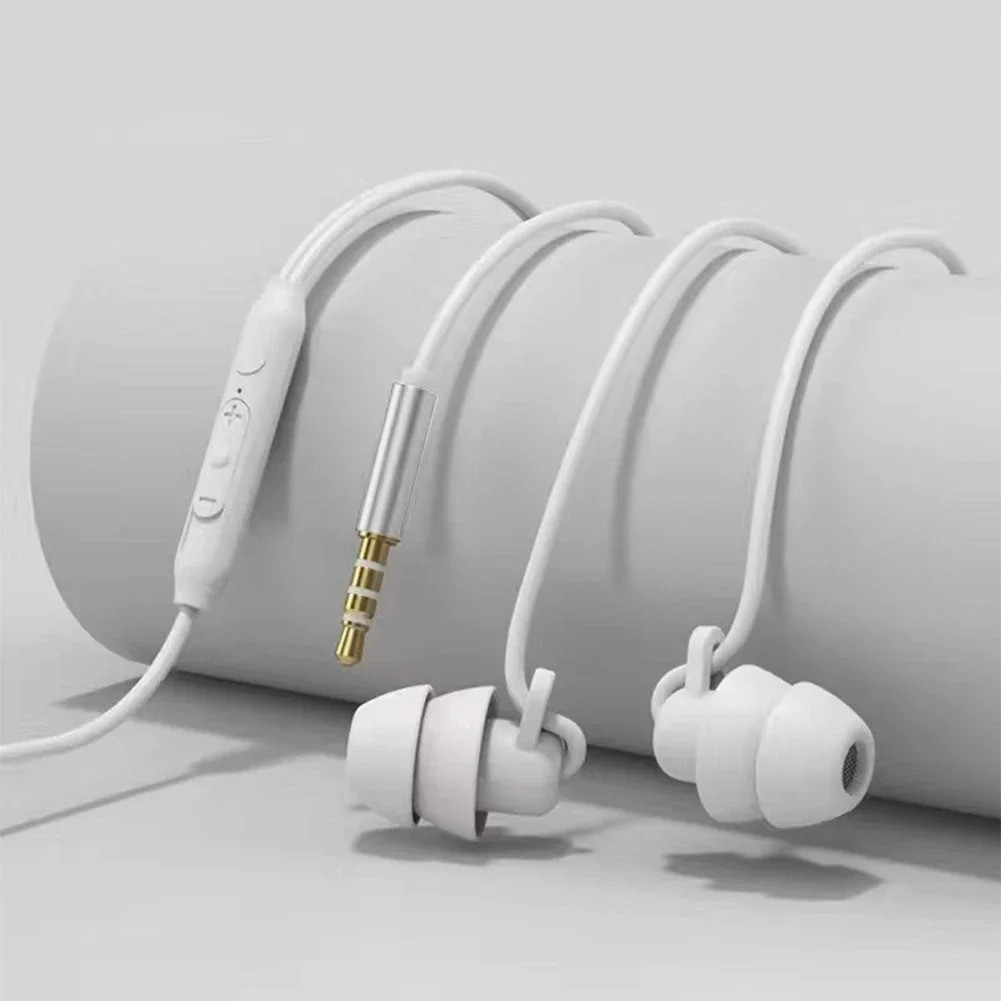 Silicone In-Ear Wired Earphones 3.5mm Type-C Headphones Handsfree With Mic & Con