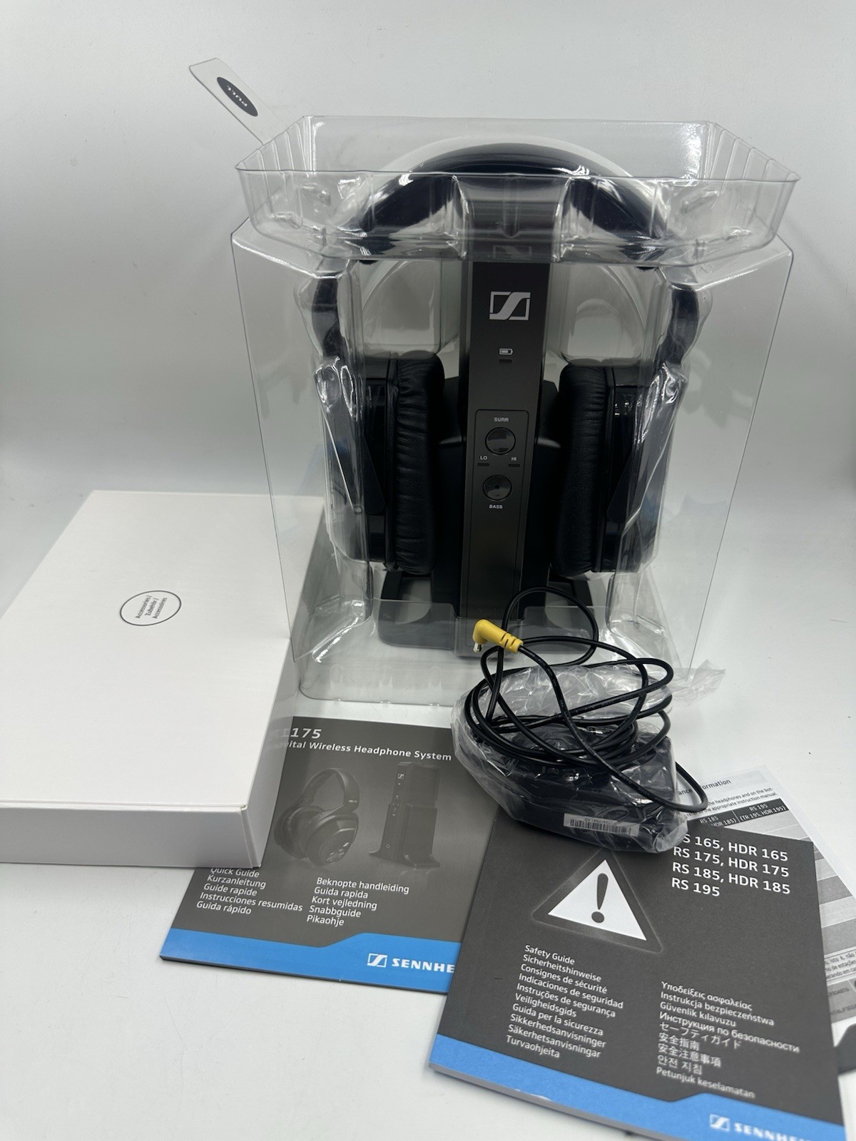 Sennheiser Over Ear RF Wireless Surround Sound TV Headphones RS 175-Complete