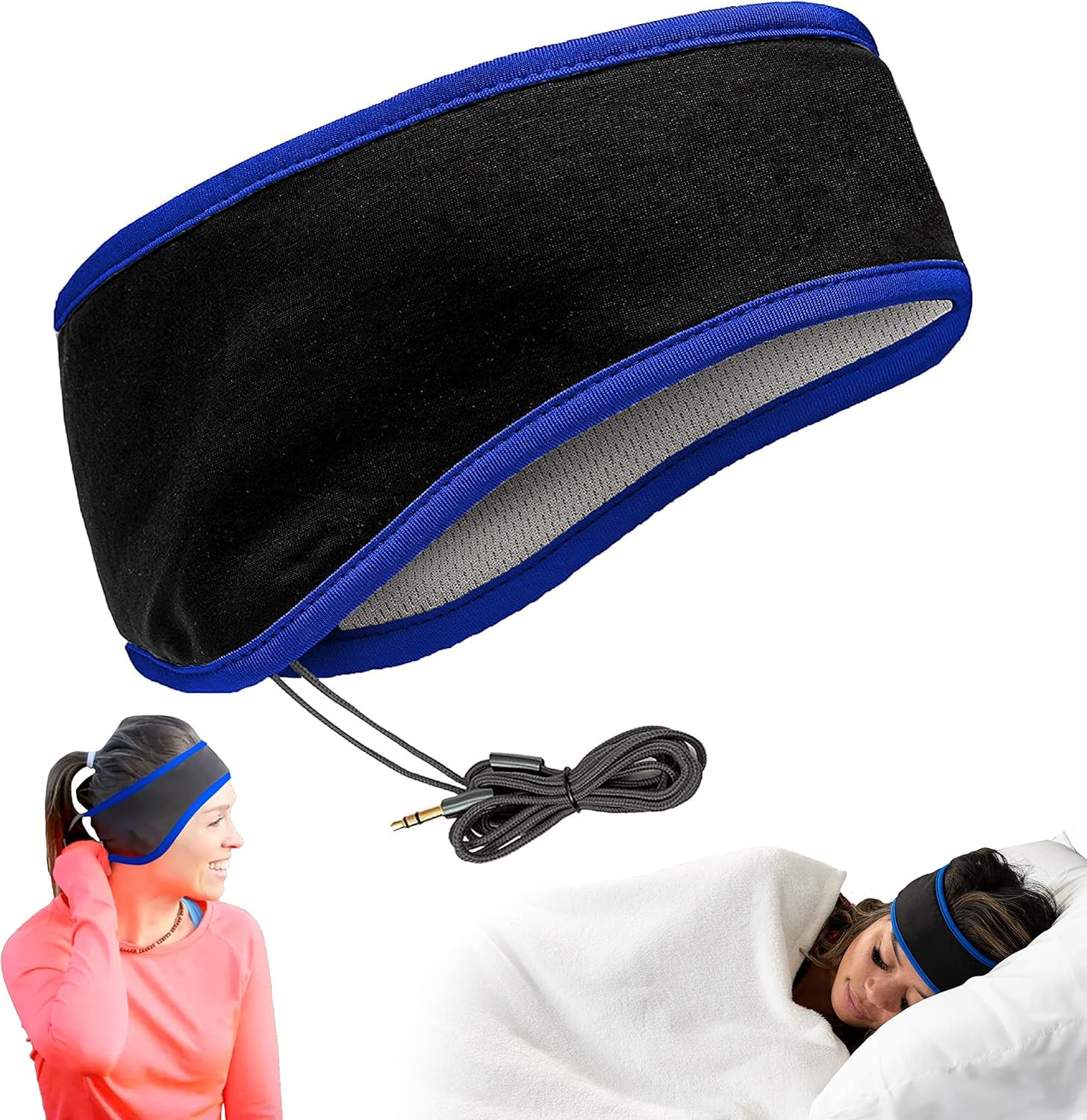 Sleep Headphones – over Ear Headphones from Ultra Thin Cool Mesh Wired for Side