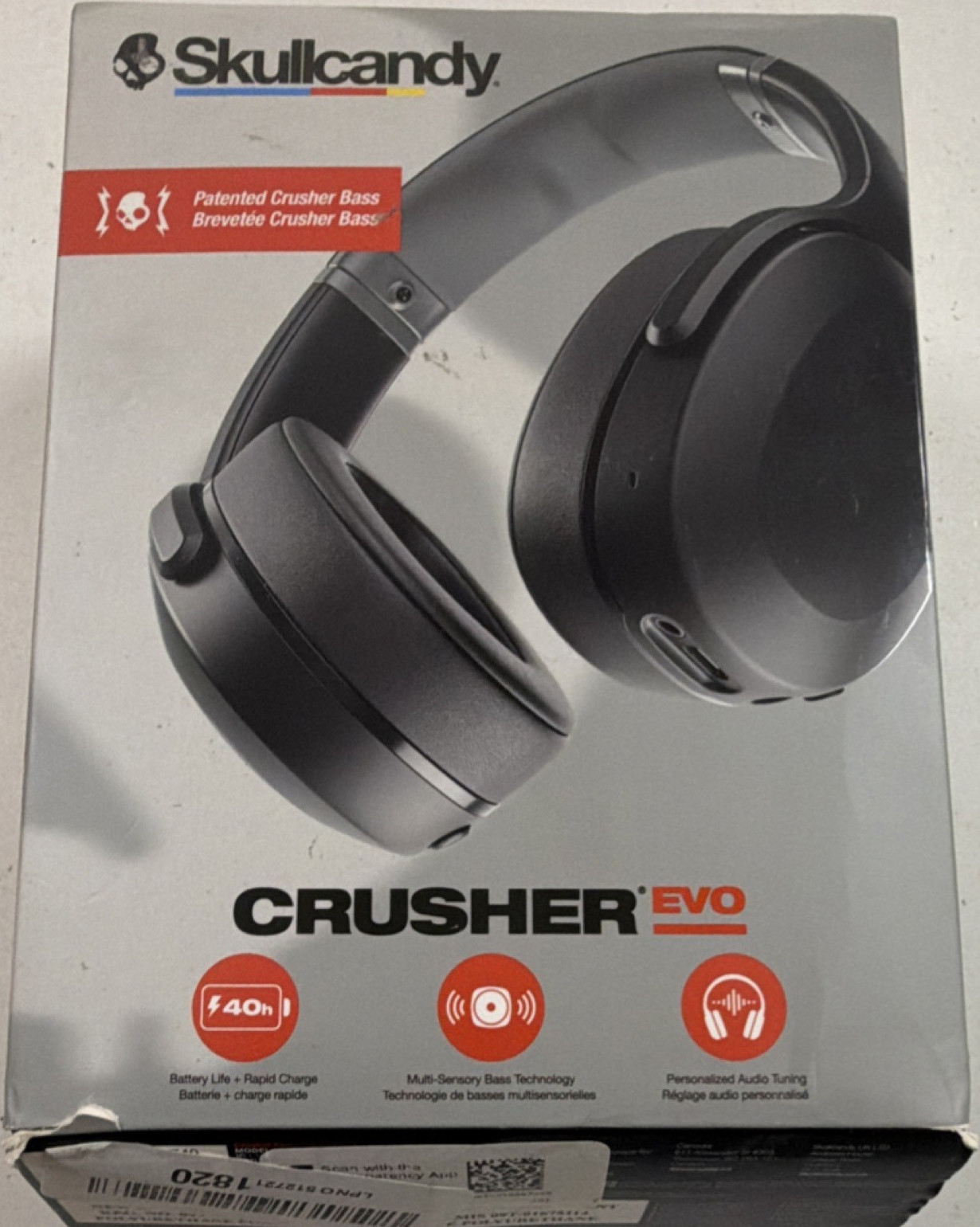 Skullcandy Crusher Evo Bluetooth Wireless Over-Ear Headphones Black