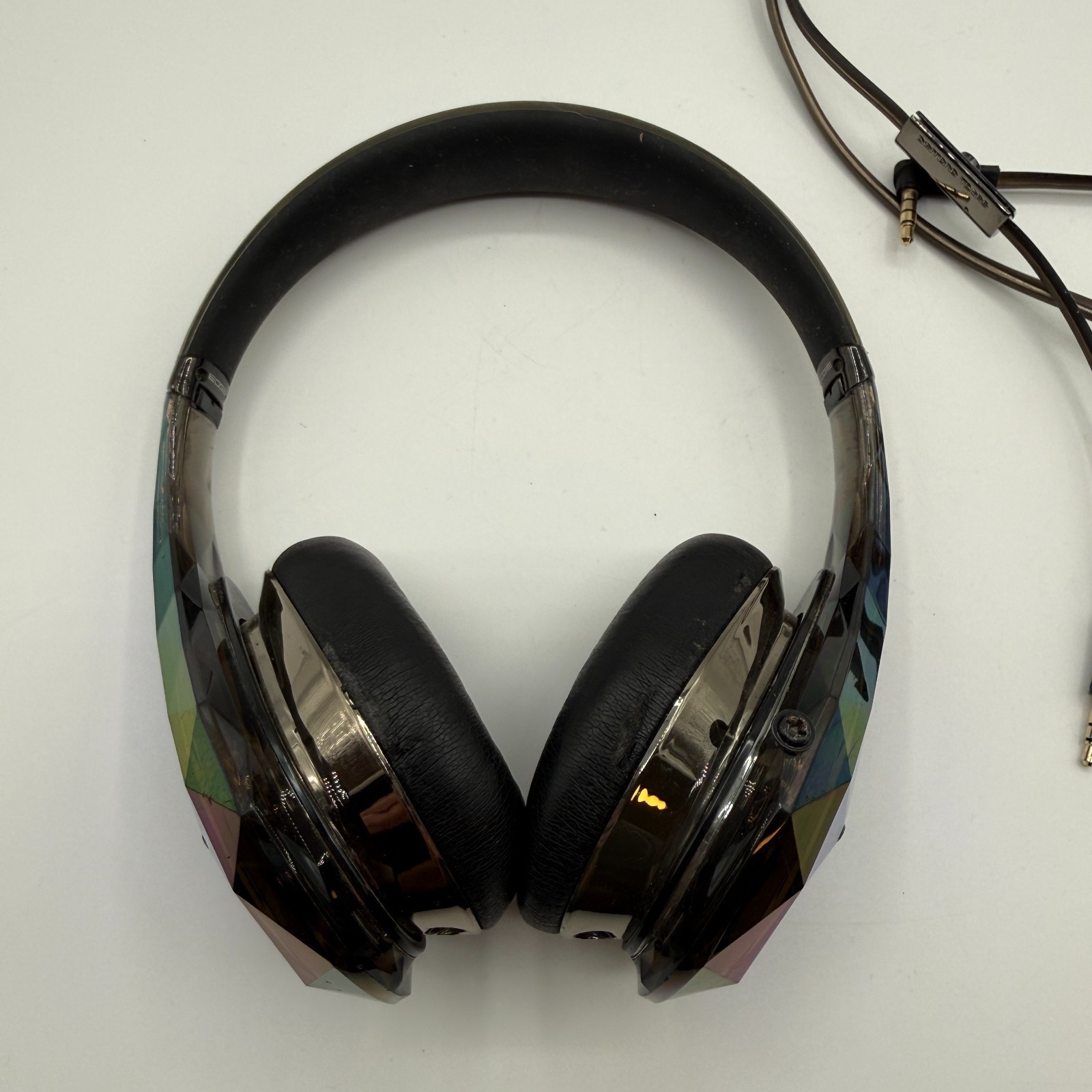 Monster Diamond Tears Edge On-Ear Headphones Purple Blue NOT TESTED