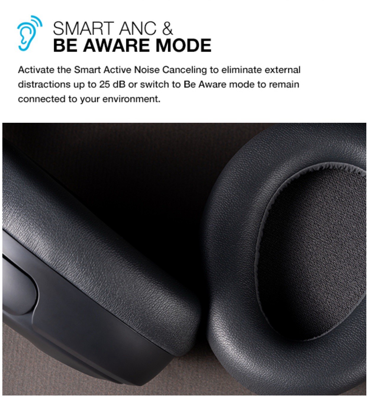 JLab JBuds Lux Active Noise Cancelling Bluetooth Headphones Cloud White