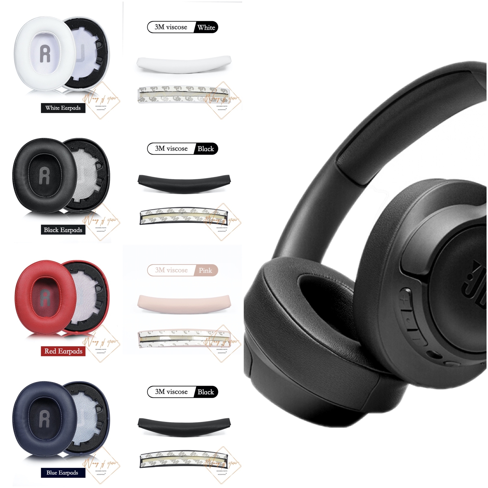 Ear Pads Replacement for JBL Tune 700 BT 710 BT 750 BT 750BTNC 760 NC Headphones
