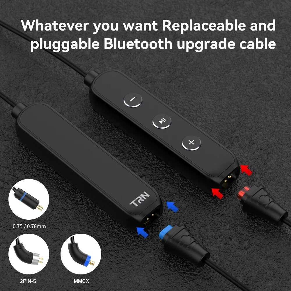 TRN BT3S Pro Wireless Bluetooth 5.1 IPX6 Waterproof Aptx QCC3034 Upgrade Cable