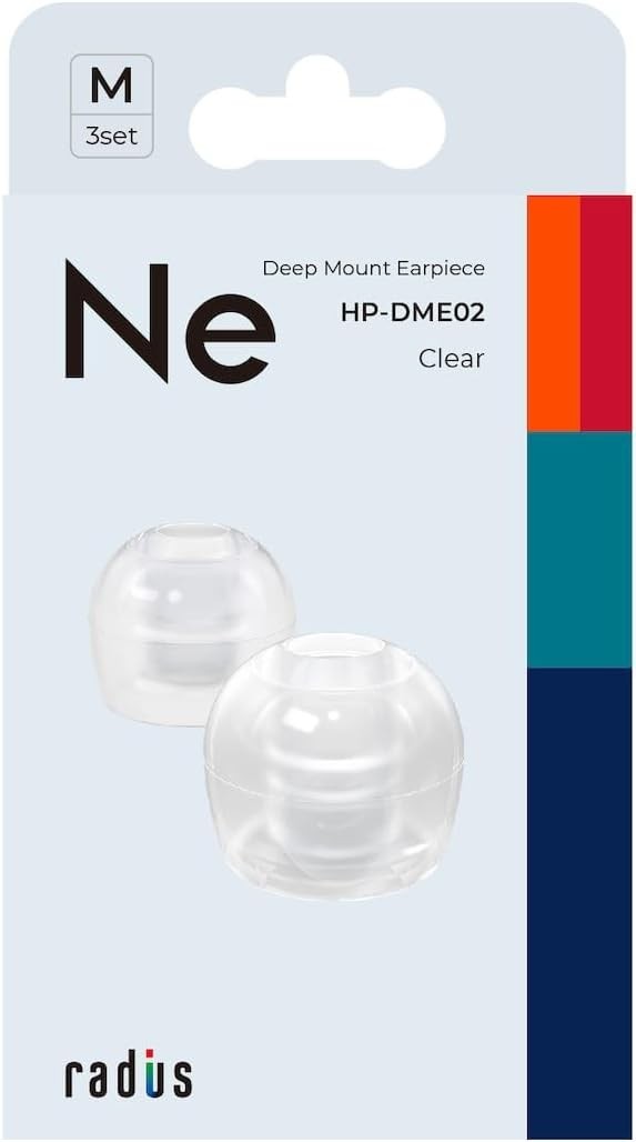 Radius RADIUS Deep Mount earpiece HP-DME02CL Clear Medium Size 3Sets New