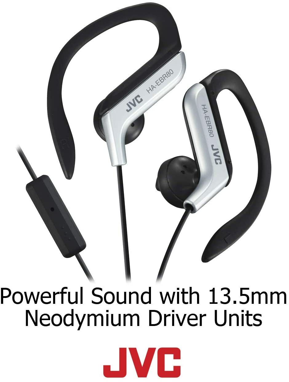 JVC Sport Clip Earphones with Microphone (HA-EBR80), assorted colors, *NEW*