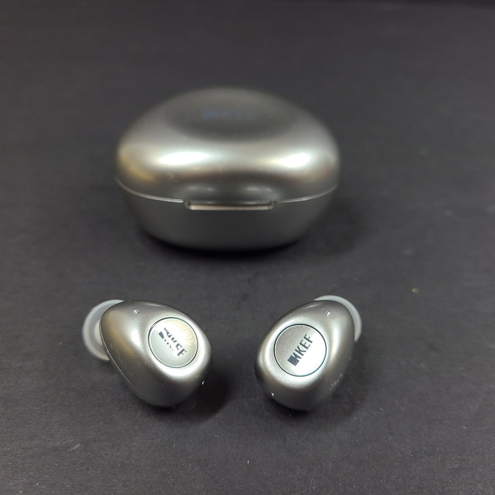 KEF Mu3 Noise Cancelling True Wireless Earphones Earbuds – Aluminium Silve