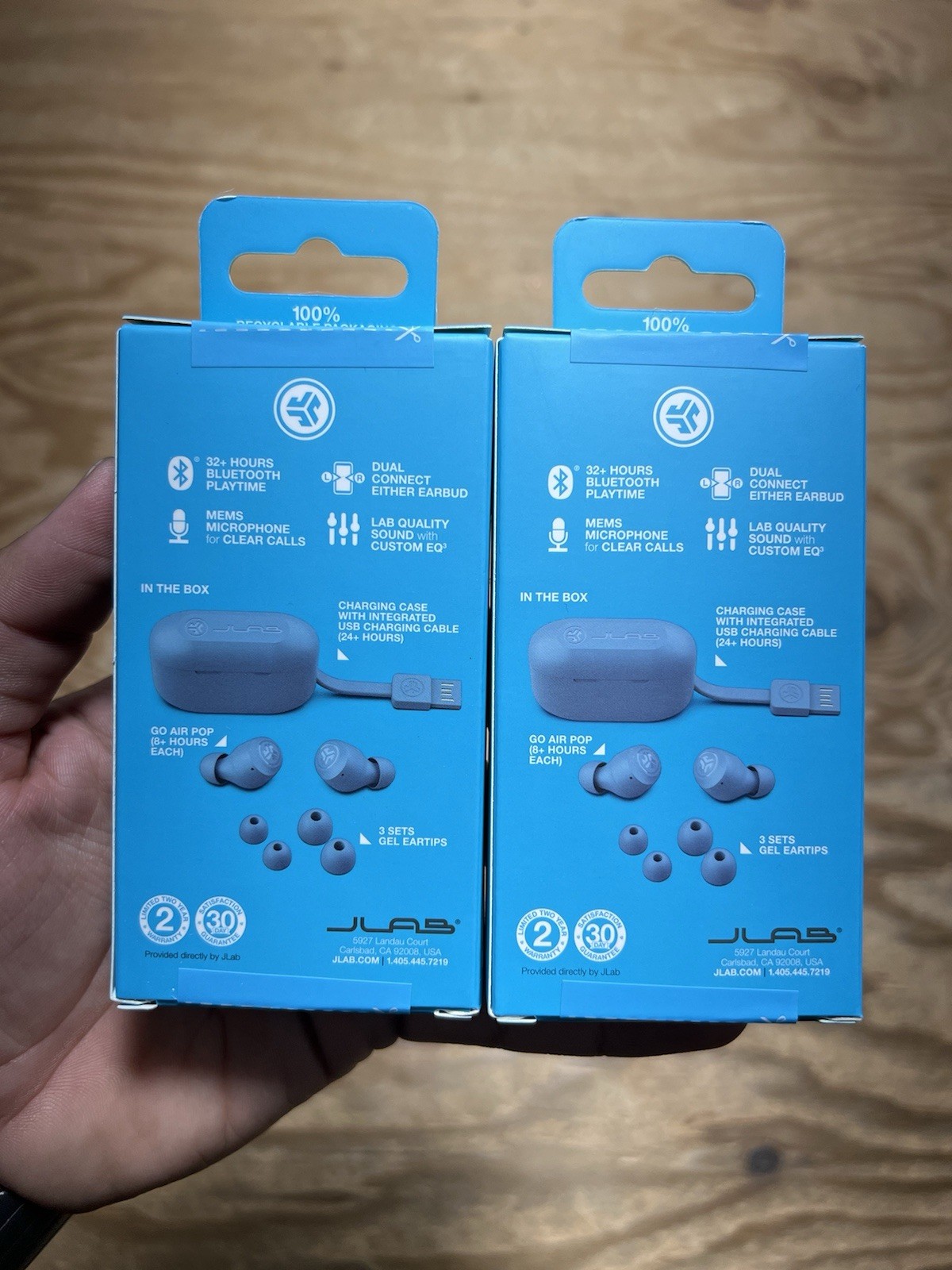JLab EBGAIRPOPRSLT124 GO Air POP True Wireless In-Ear Headphones Slate Set 2