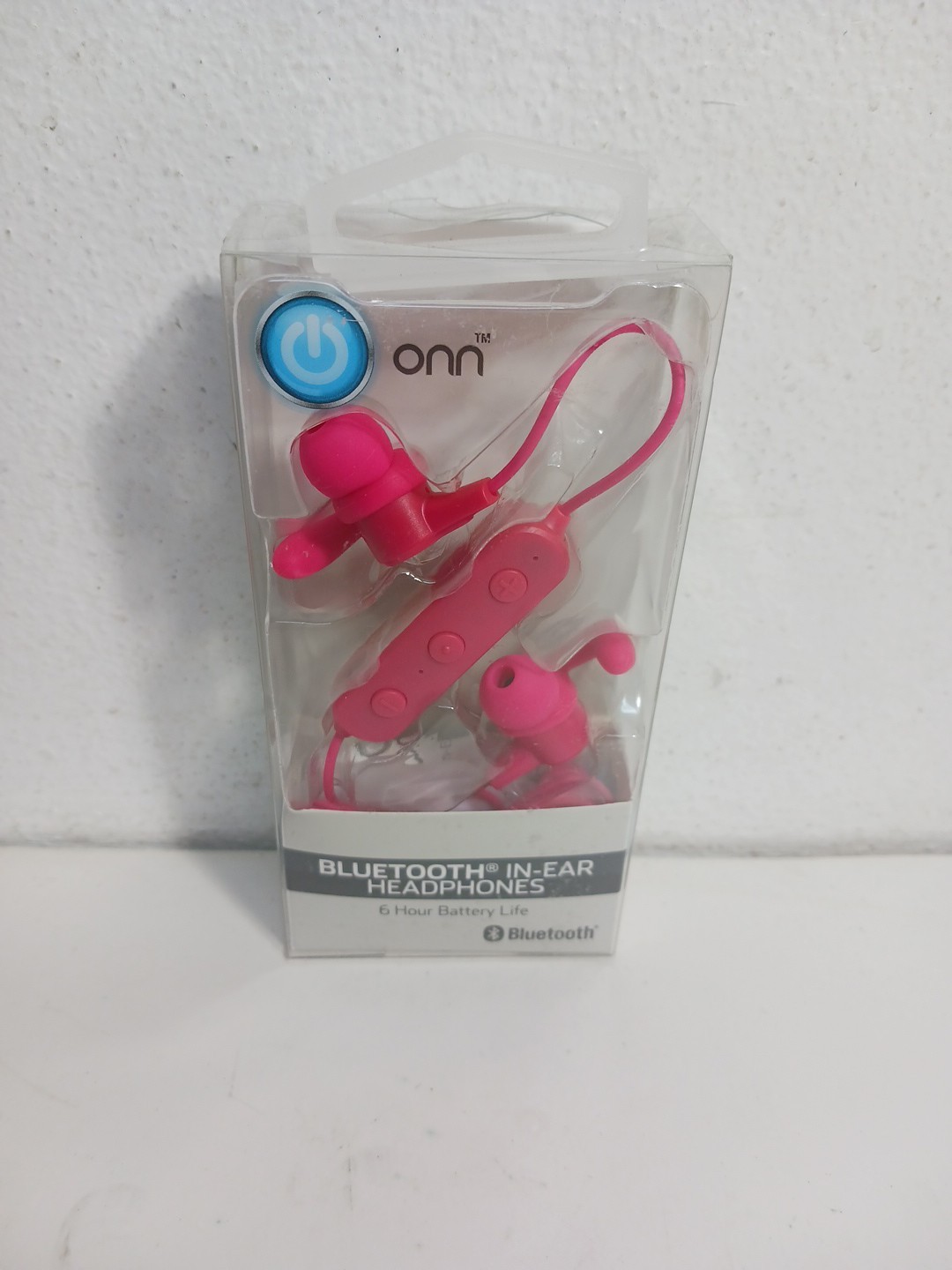ONN Bluetooth Wireless In-Ear Headphones Pink Built-in Microphone Model 1825A
