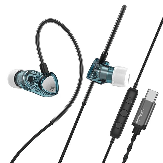 NF Audio RA05 In-ear IEMs HIFI Earphones MCL-6C Driver DSp Software Tuning Stere