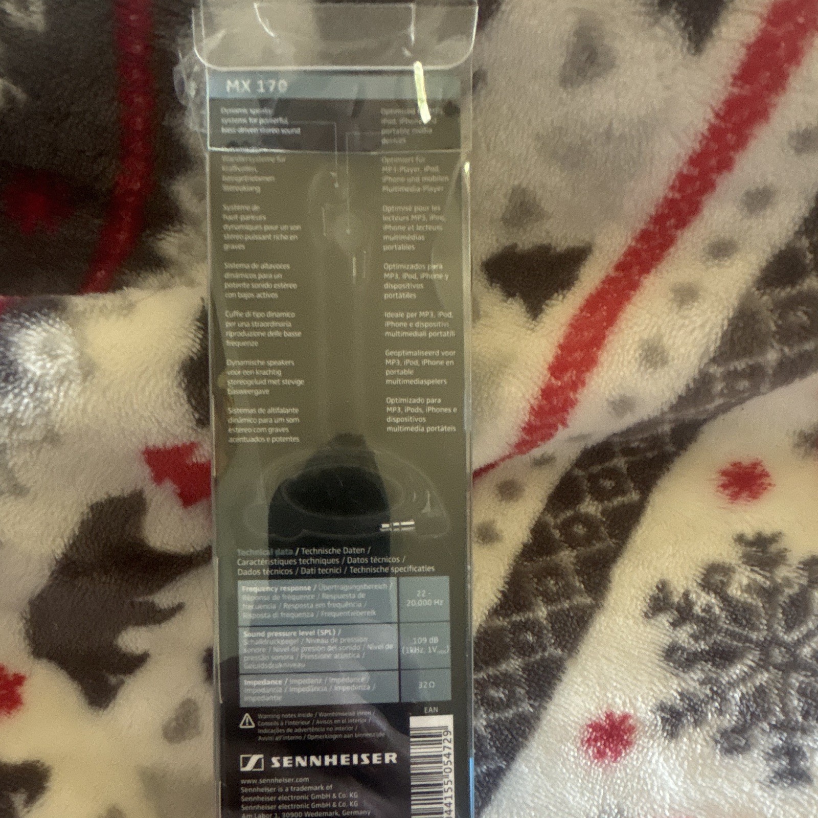 Sennheiser MX 170 Black Stereo Wired Earbuds 22-20000 Hz 32Ω