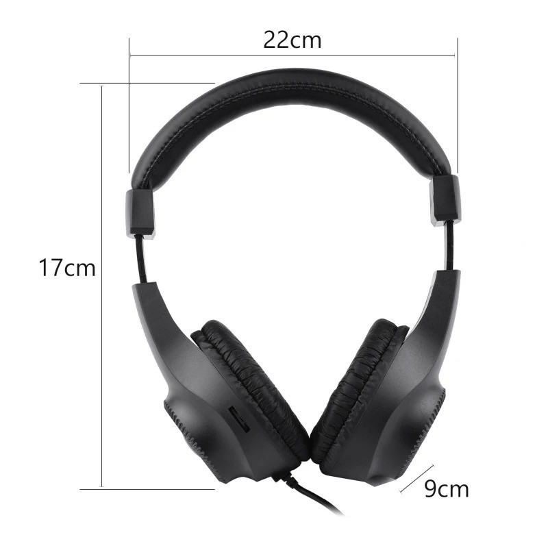 Wired Stereo Monitor Headphones Over-ear Headset with 50mm Driver 6.5mm Plug