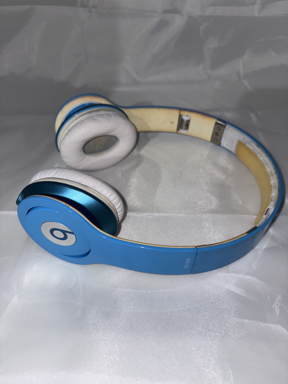 Beats Solo HD On-Ear Headphones Blue – With Case & Cable – Tested & Working USA