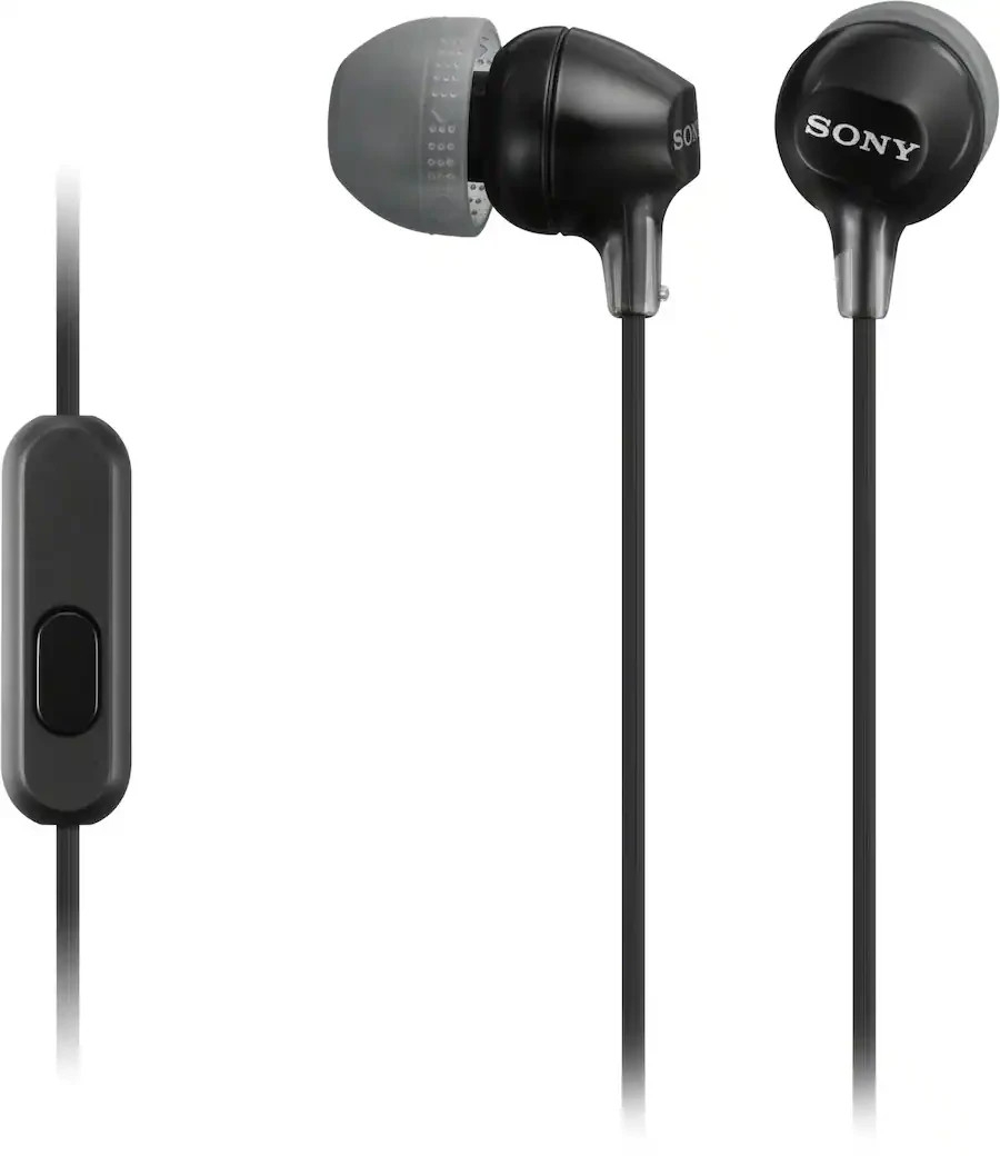 Sony MDR-EX14AP Wired Earbuds w/ Mic 3.5mm In-Ear Headphones Black– Open Box