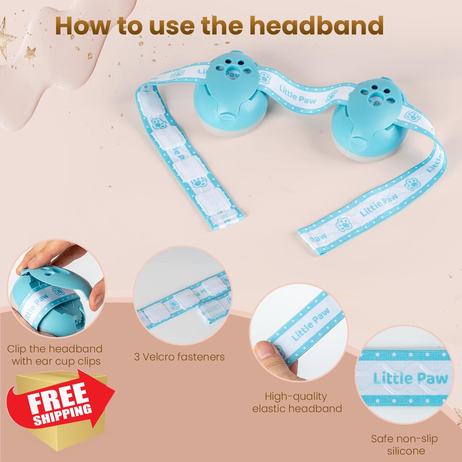 Dekukar Blue Baby Noise Cancelling Headphones 1 Pack