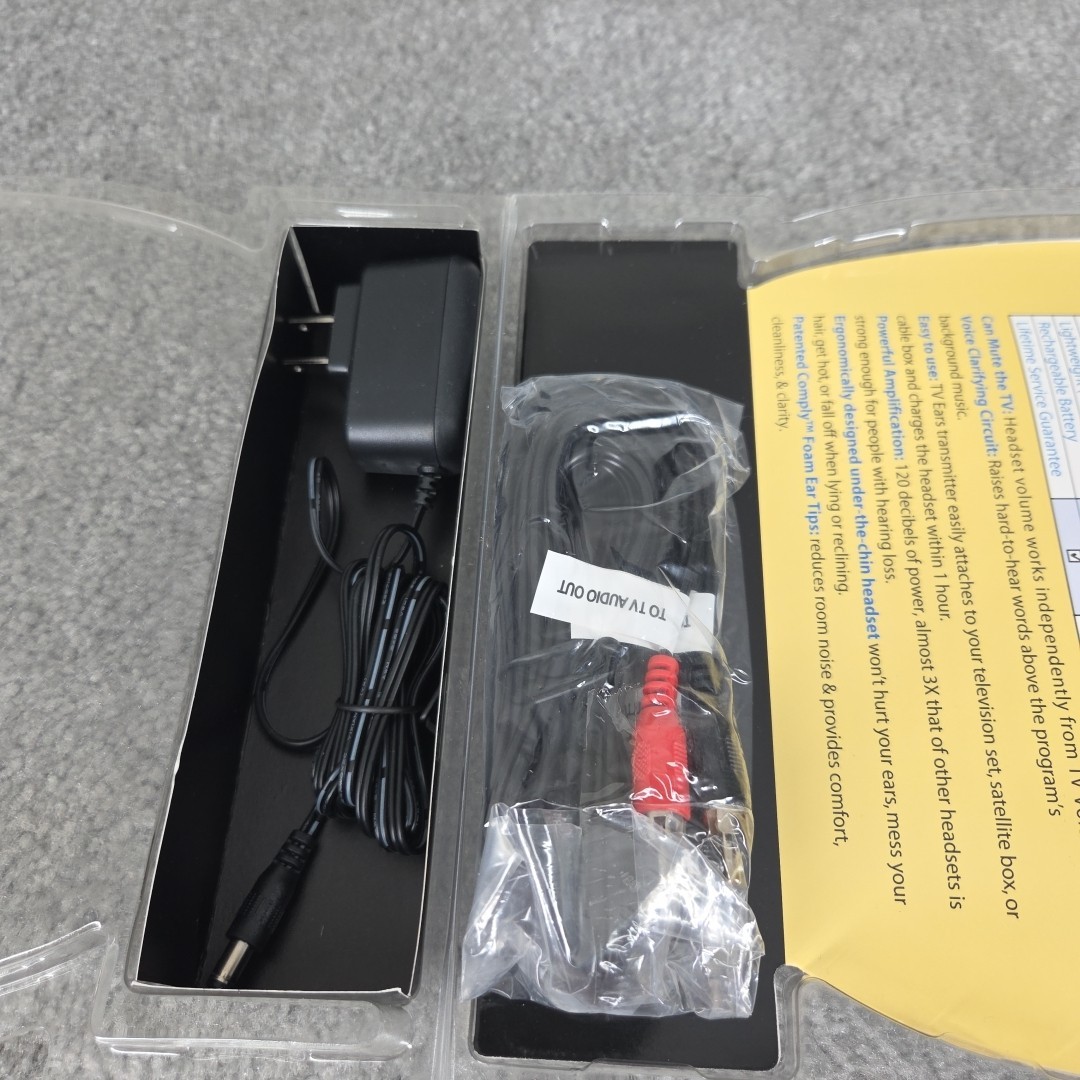TV Ears 2.3 Mhz Wireless Headset System 330-0123 – Open Box Complete