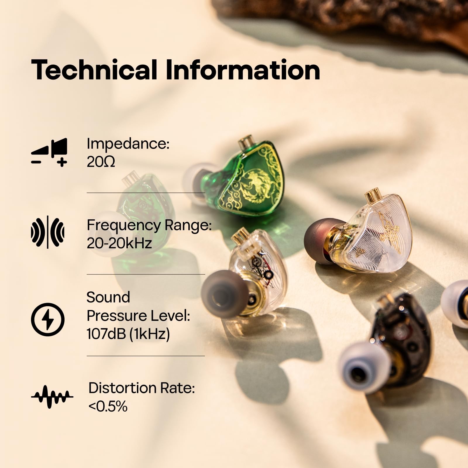 Linsoul TANGZU Wan’er S.G HiFi 10mm Dynamic Driver PET Normal, Black