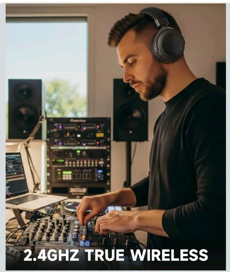 Auris 1000 2.4GHz True Wireless DJ Headphones Model# Captain 500