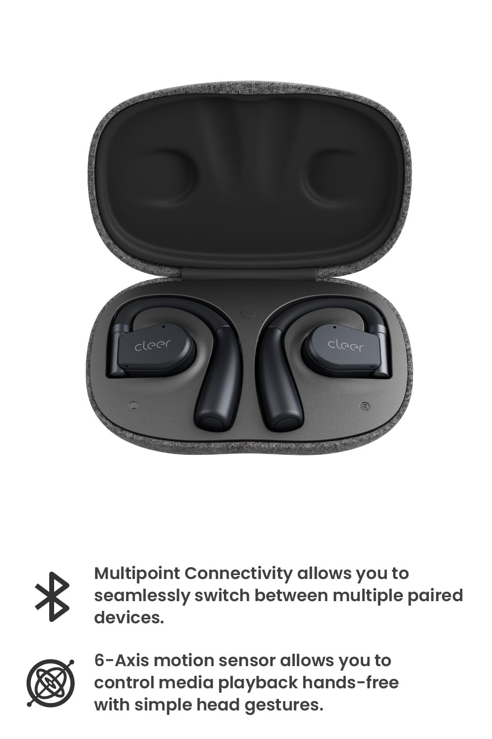 Ultra Light Open Ear Bluetooth Headphones Sweat Resistant 35 Hours Playtime