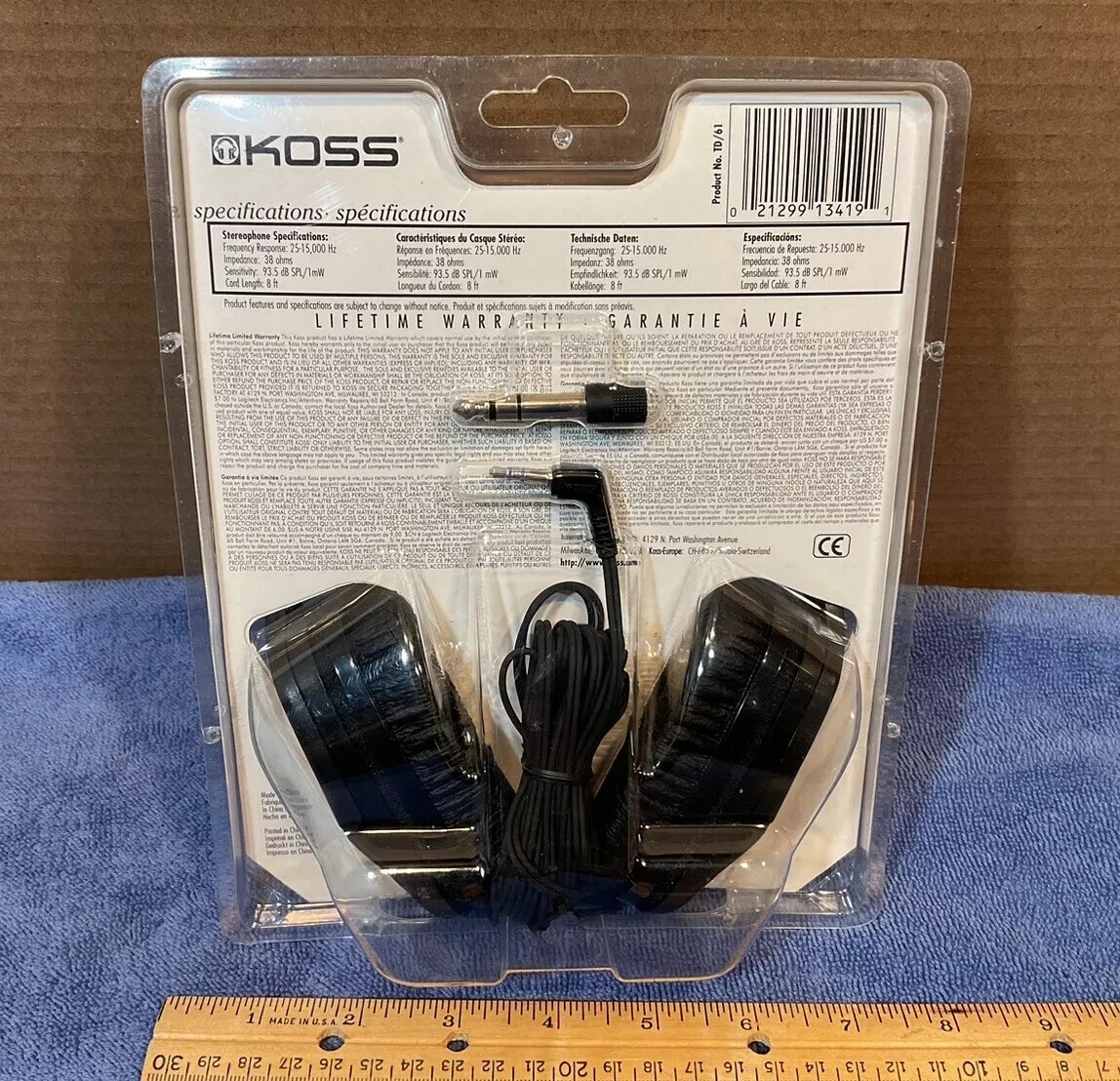 Koss Headphones TD/61 2 Phones / New/ Sealed