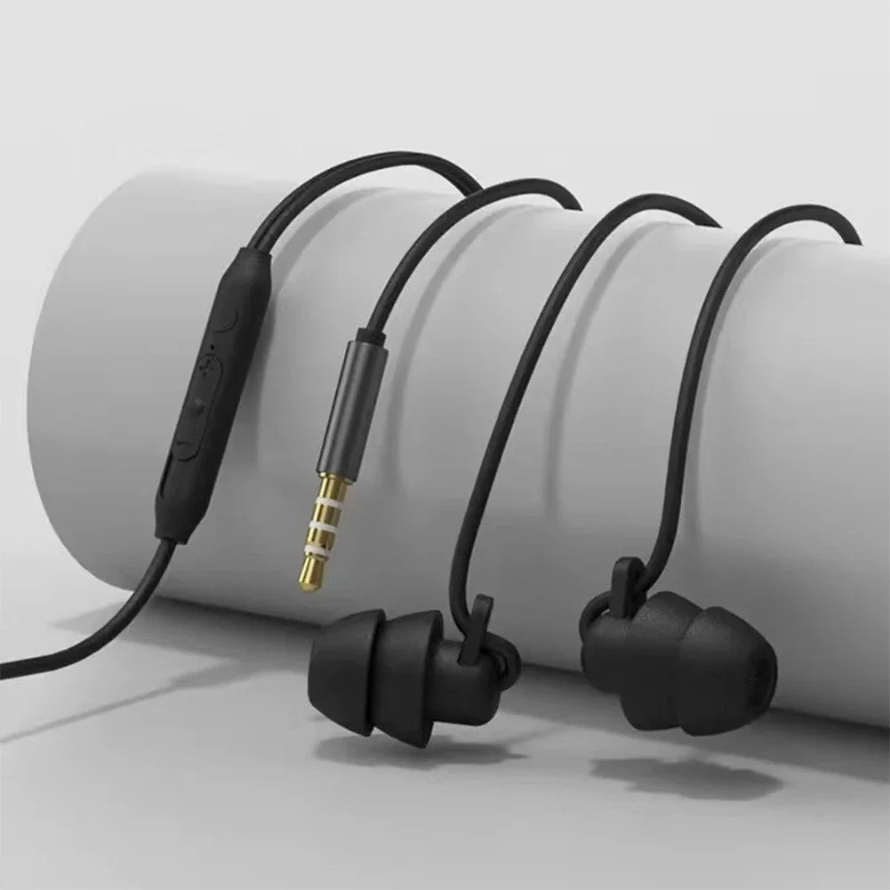 Silicone In-Ear Wired Earphones 3.5mm Type-C Headphones Handsfree With Mic & Con