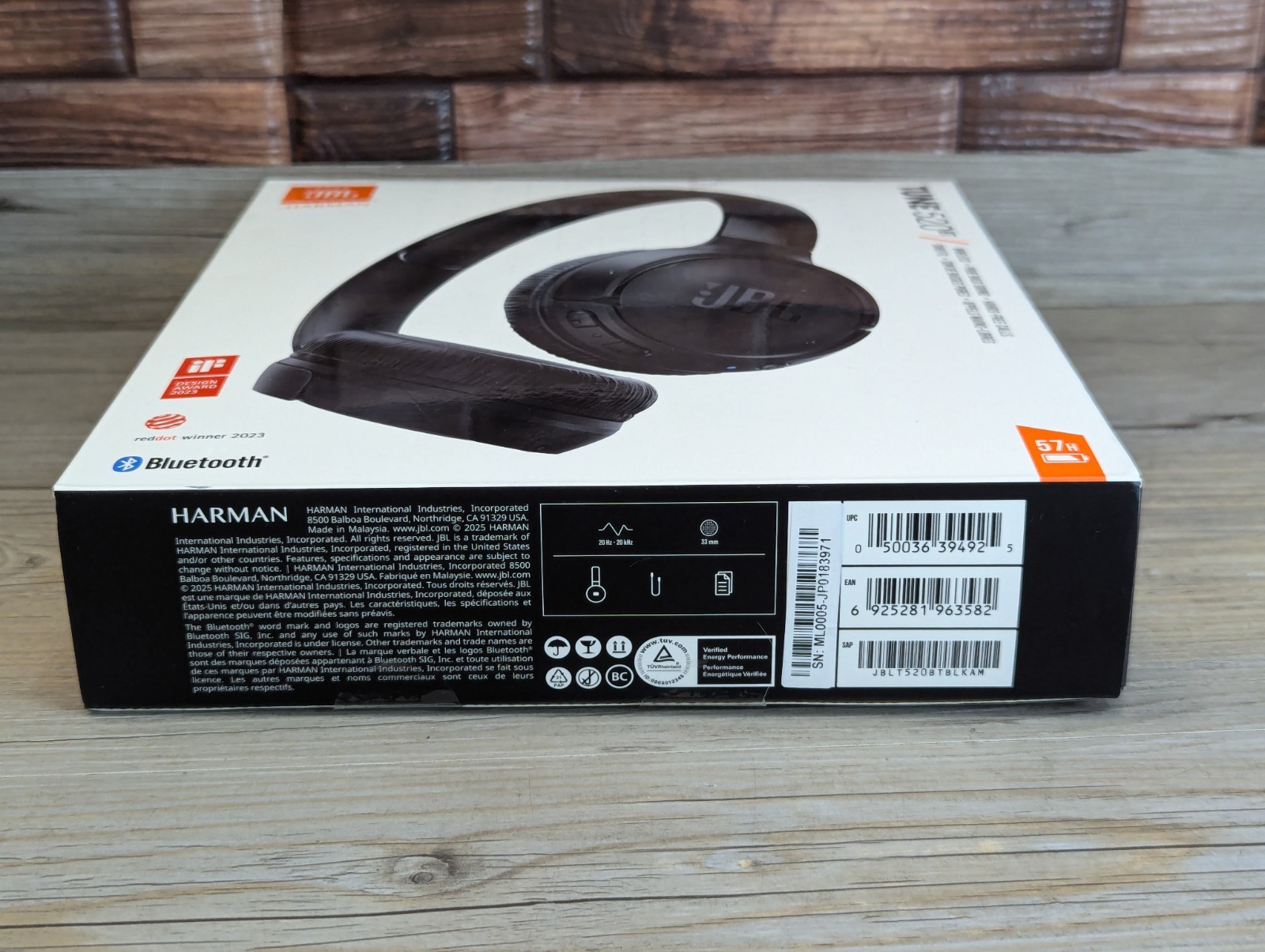 JBL Wireless Bluetooth On-Ear Headphones Tune 520BT Harman 2025 In Box W/ Manual