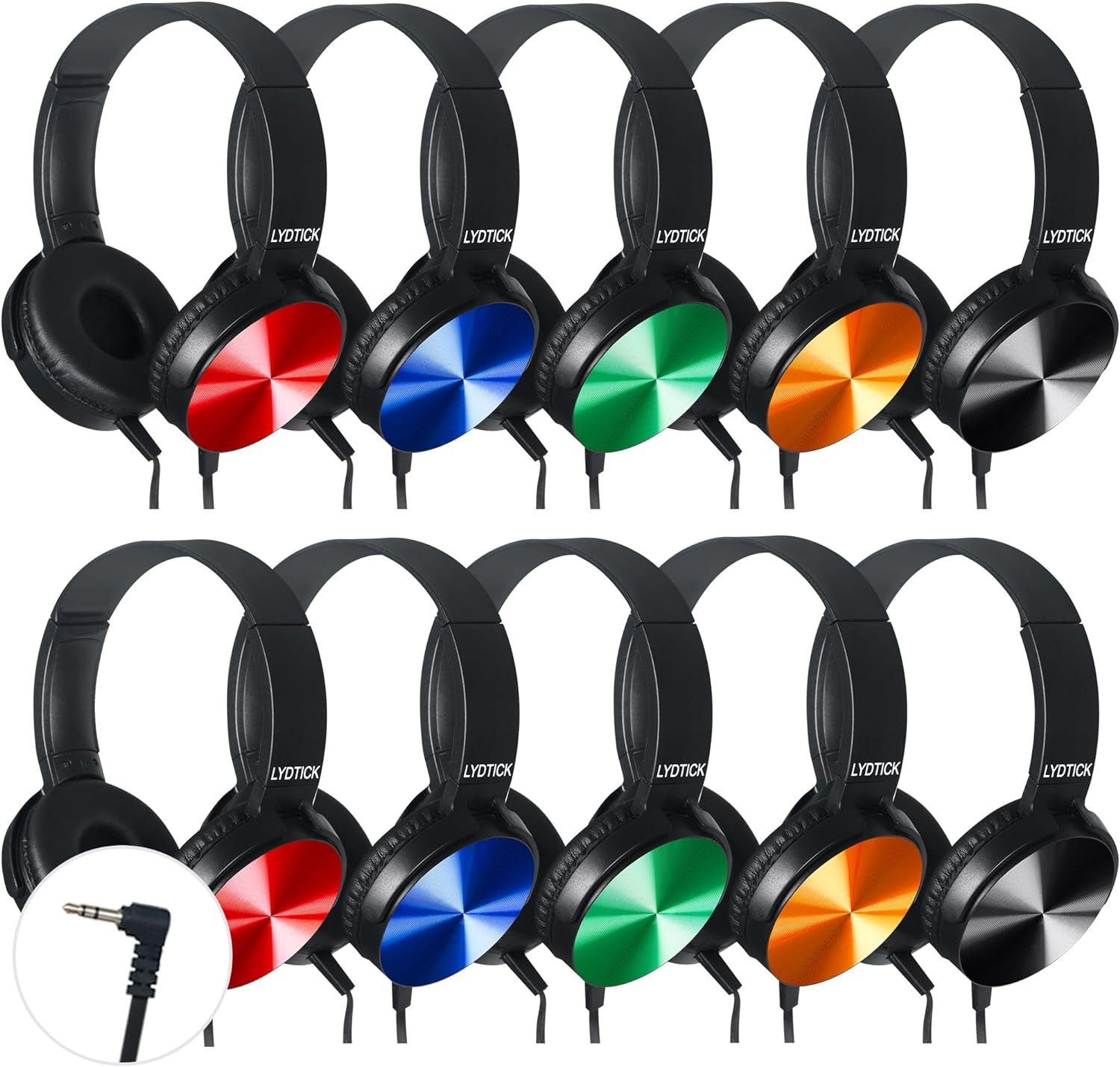 10 Pack Kids Headphones Bulk for School Classroom, Over-Ear Headphones Wired Sch