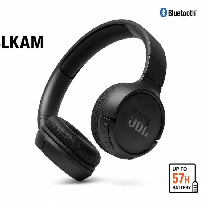 JBL JBLT520BTBLKAM Wireless On-Ear Headphones Black Bluetooth Mic Foldable