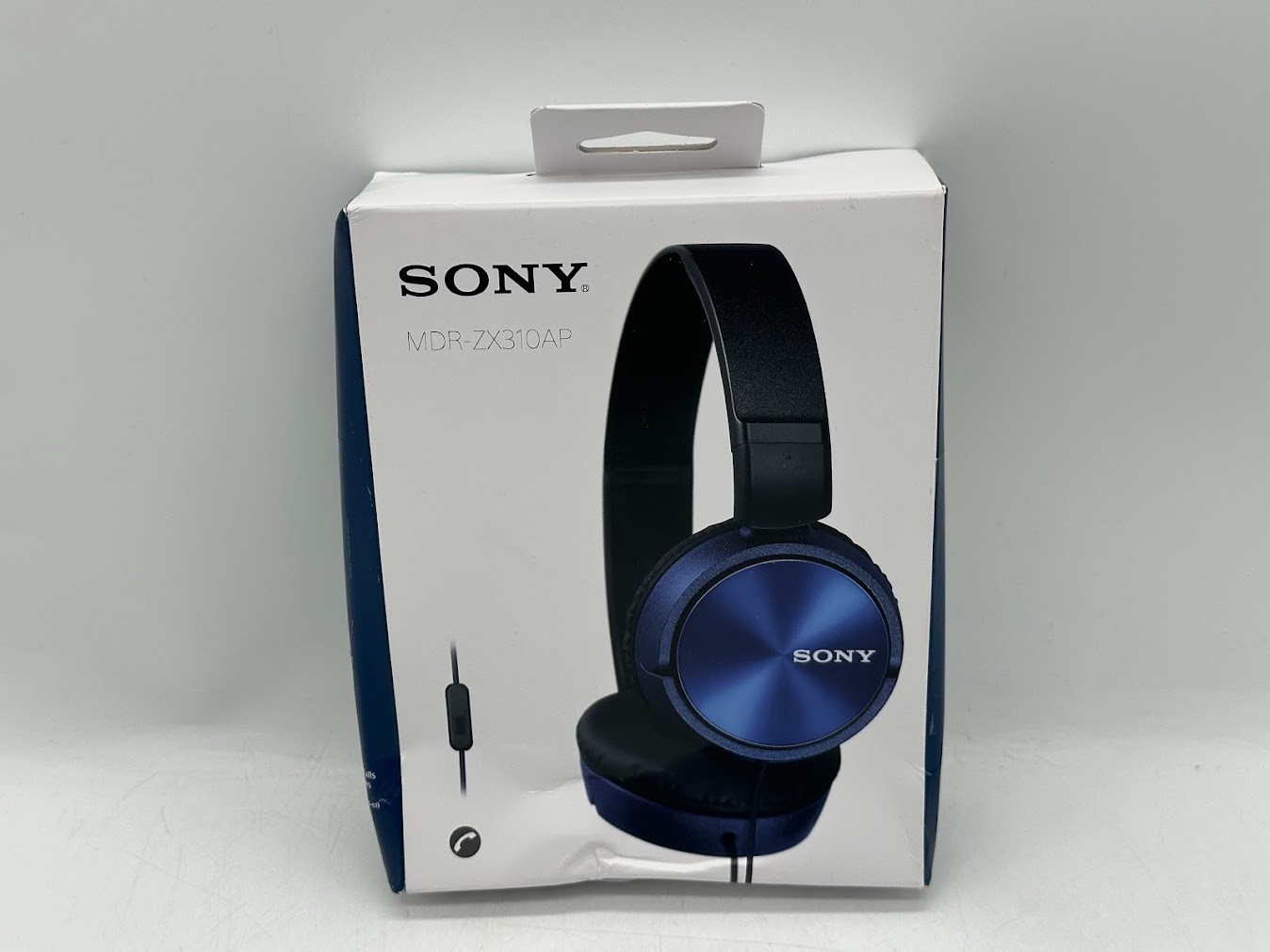 Sony MDR-ZX310AP ZX Series Wired On Ear Headphones with mic – Blue
