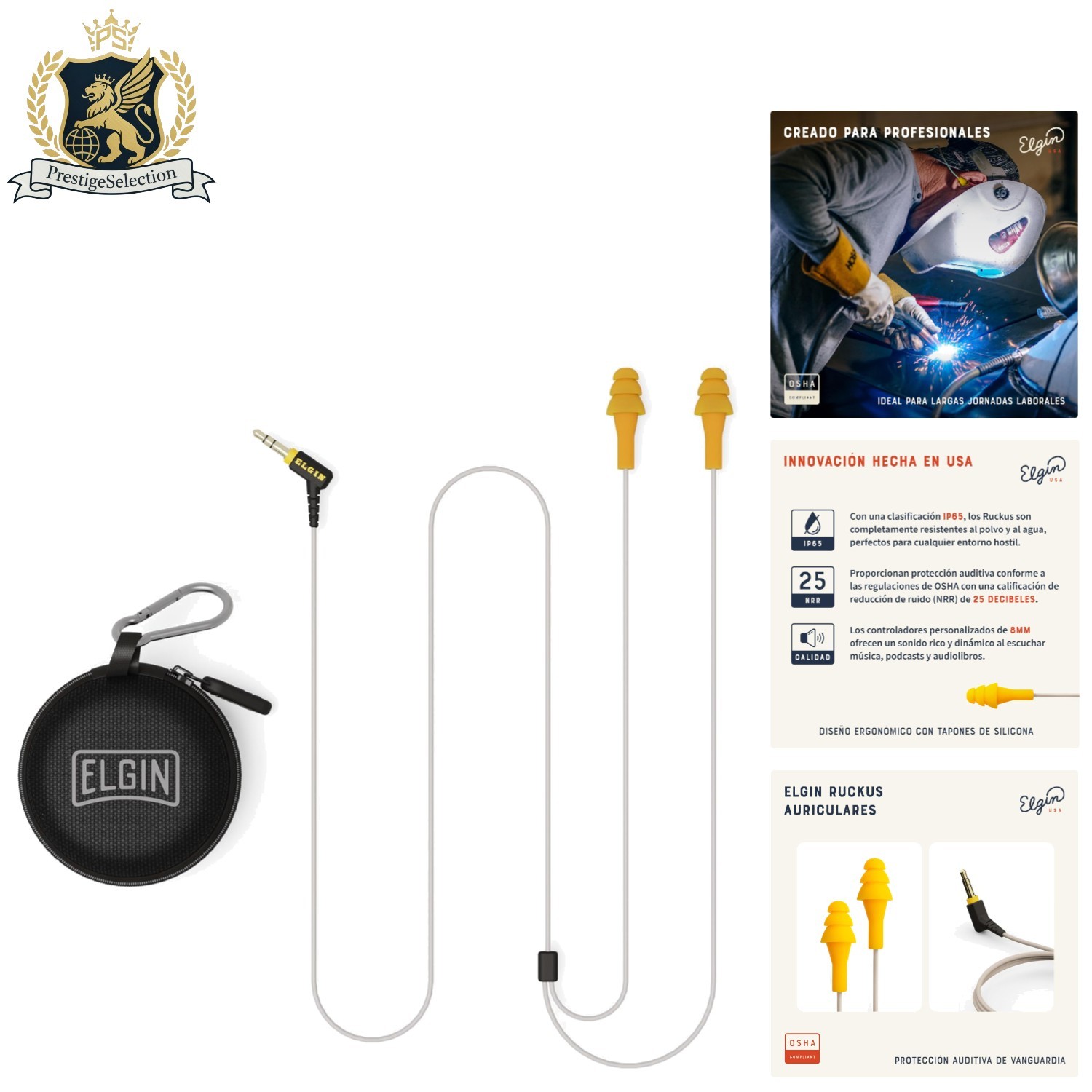 ANSI Certified Ruckus Earplug Headphones – Dustproof, Waterproof, and Durable