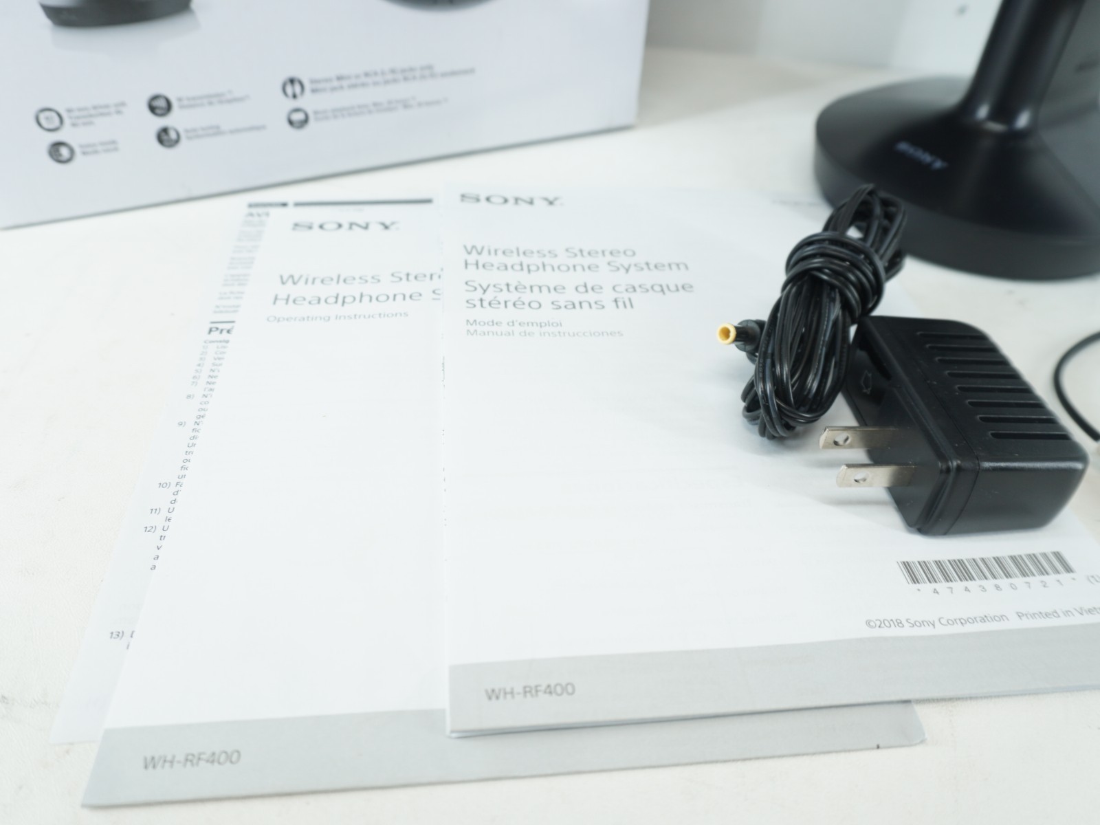 **SONY WH-RF400 WIRELESS HOME THEATER HEADPHONES – BLACK – NEW