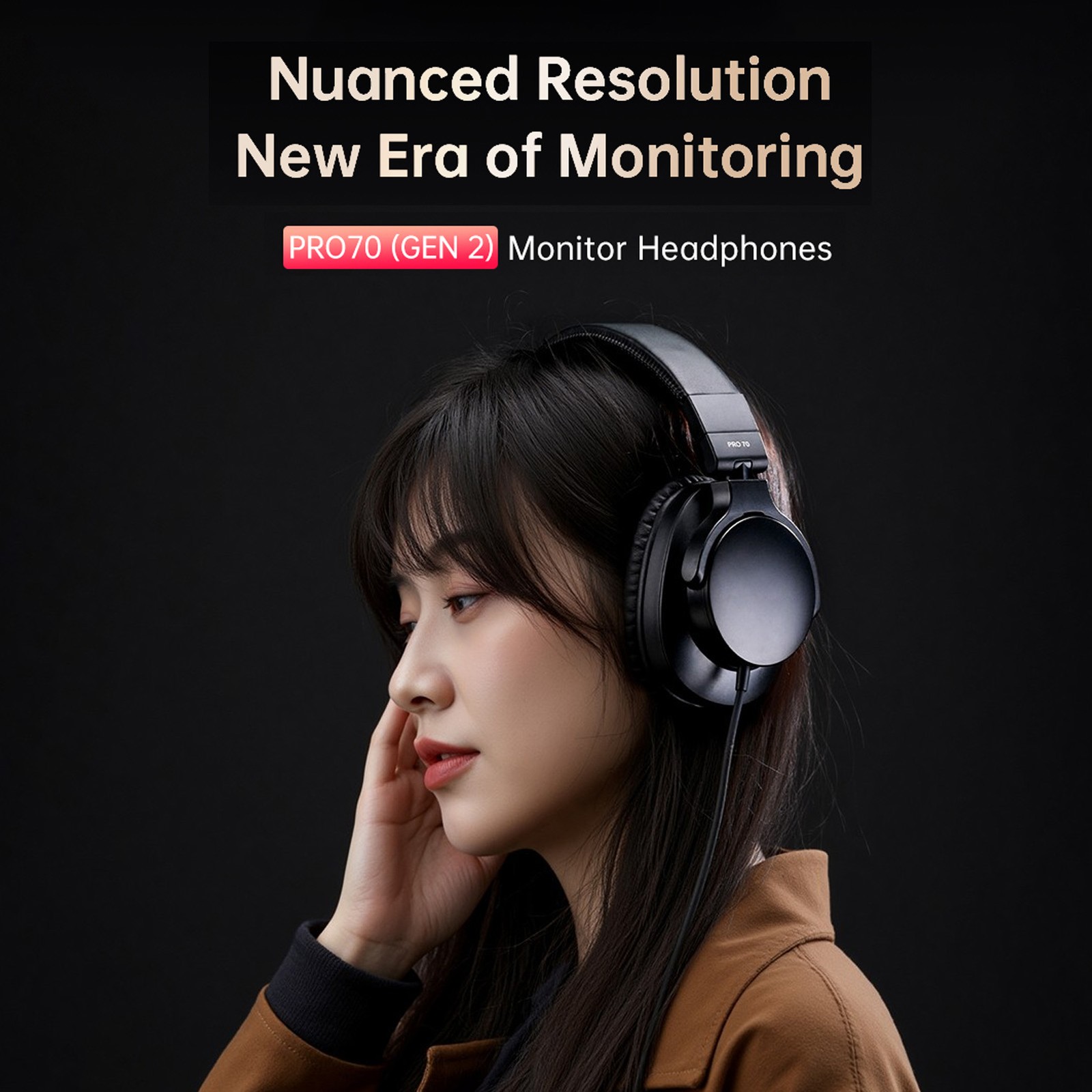 TAKSTAR Studio Headphones DJ Monitoring Headphones With 40mm Drivers Closed JTDW