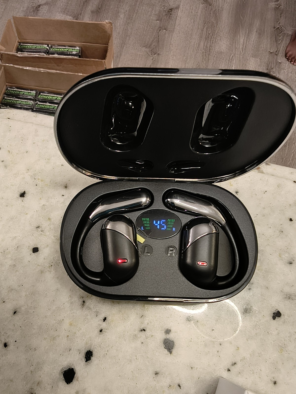 YYK YYK-Q16 Open-Ear Bluetooth Wireless Ear-Hook Earbuds w/ Charging Case