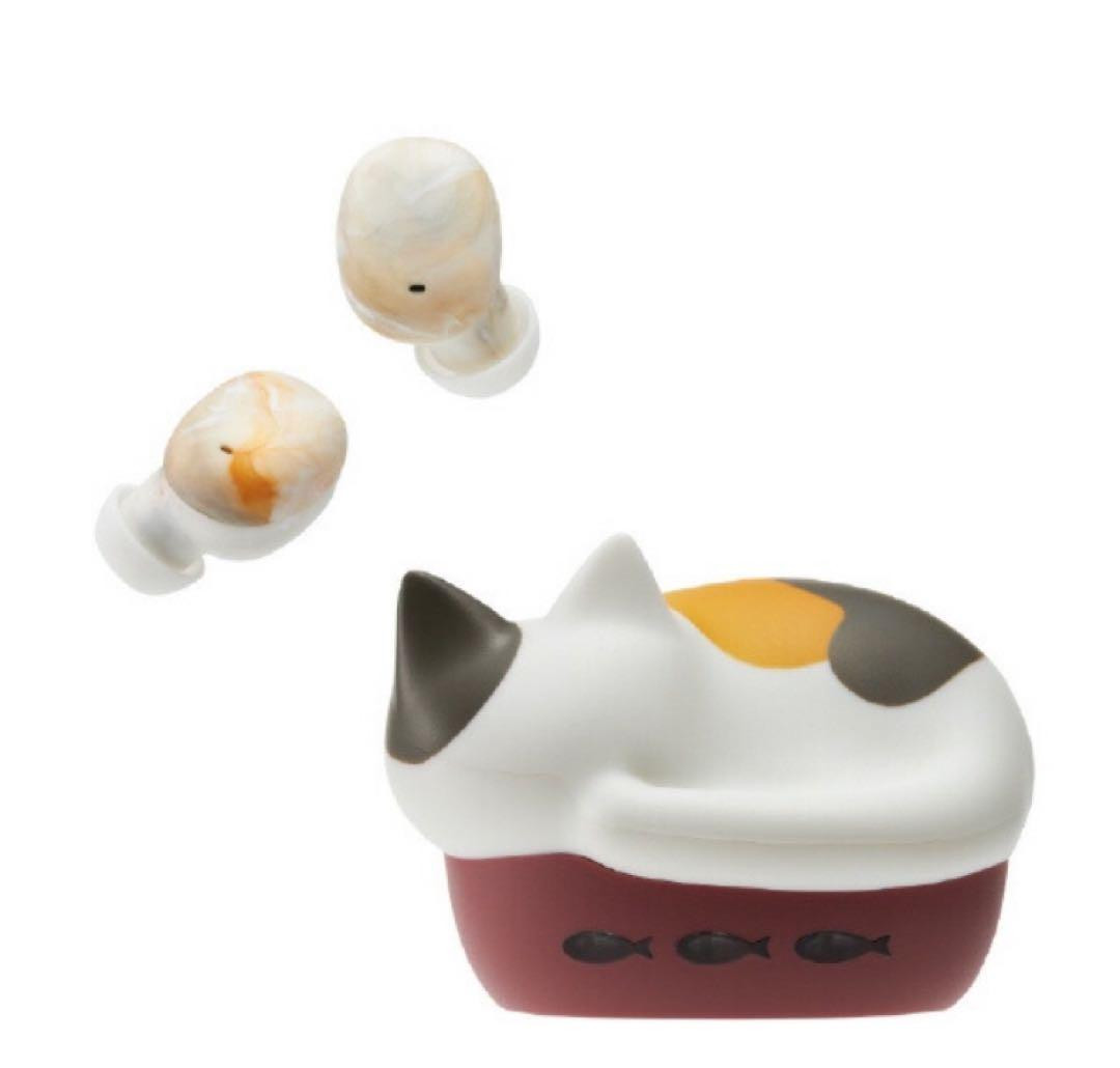 radius NEKO True Wireless Earphones Bluetooth Mike Calico Cat HP-C28BTM Earbuds