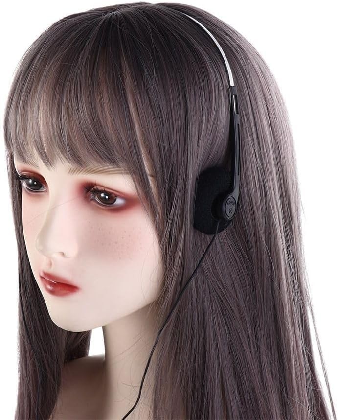 Retro On Ear Headphones Wired Stereo Lightweight Portable Adjustable Black
