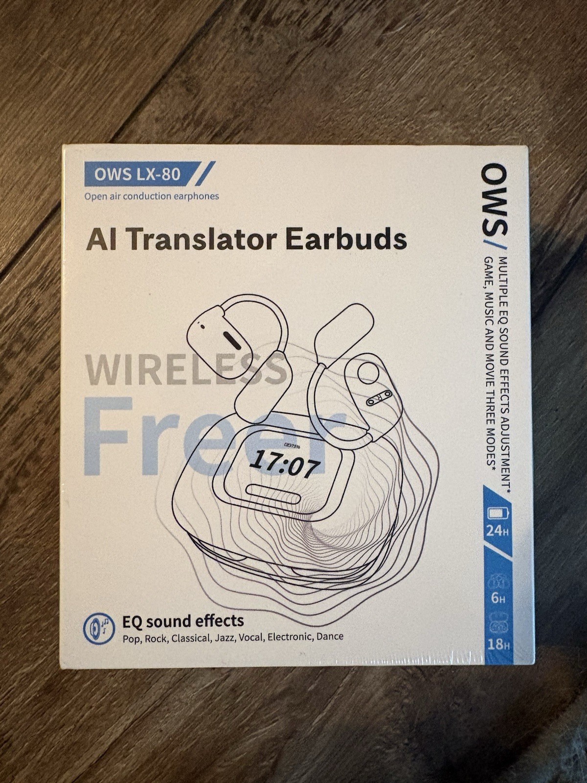 AI Translator Earbuds OWS LX-80 EQ Sound Effects Touch Headset Game Music Movie