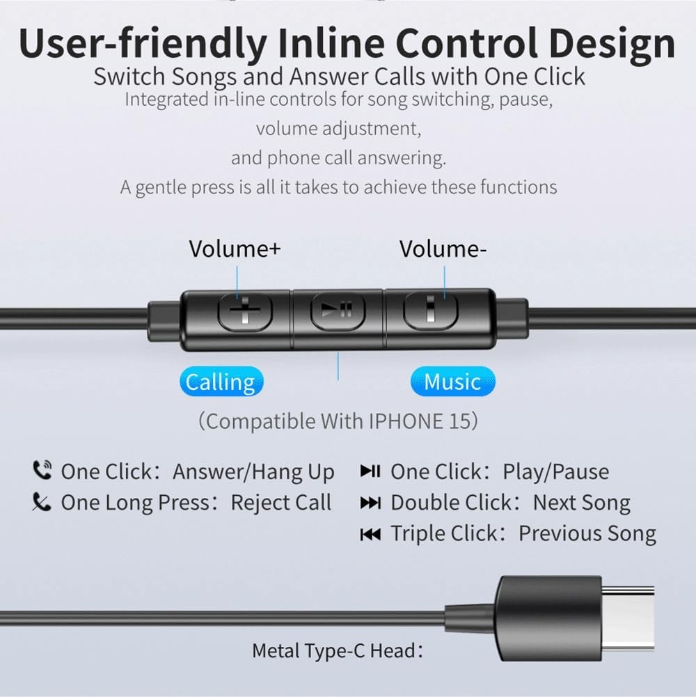 ONIUWE Type C In ear earbuds