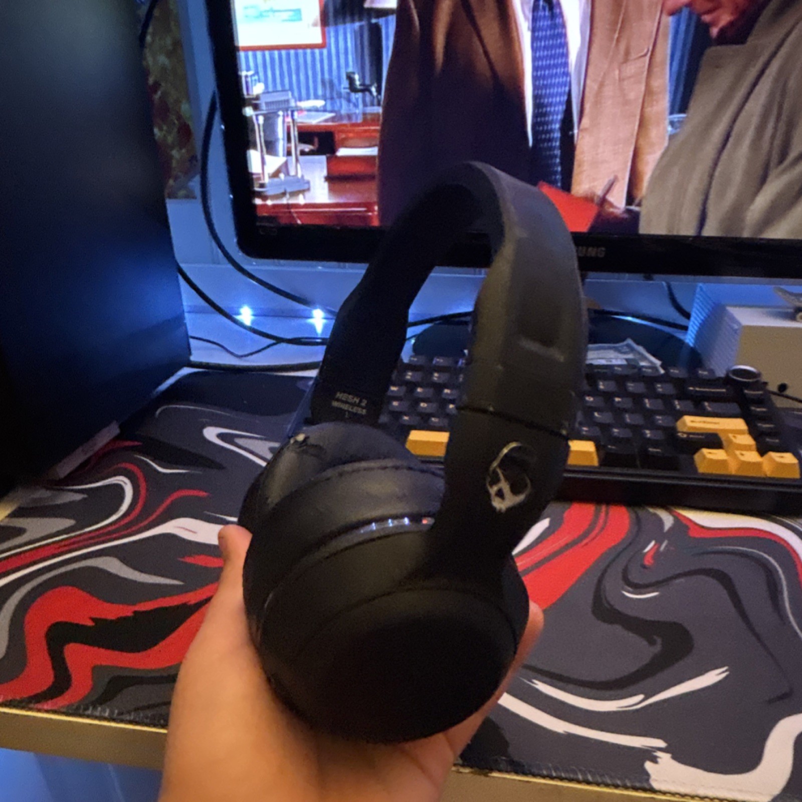 Skullcandy Hesh 2 Black Bluetooth Over-Ear Headphones Adjustable Headband