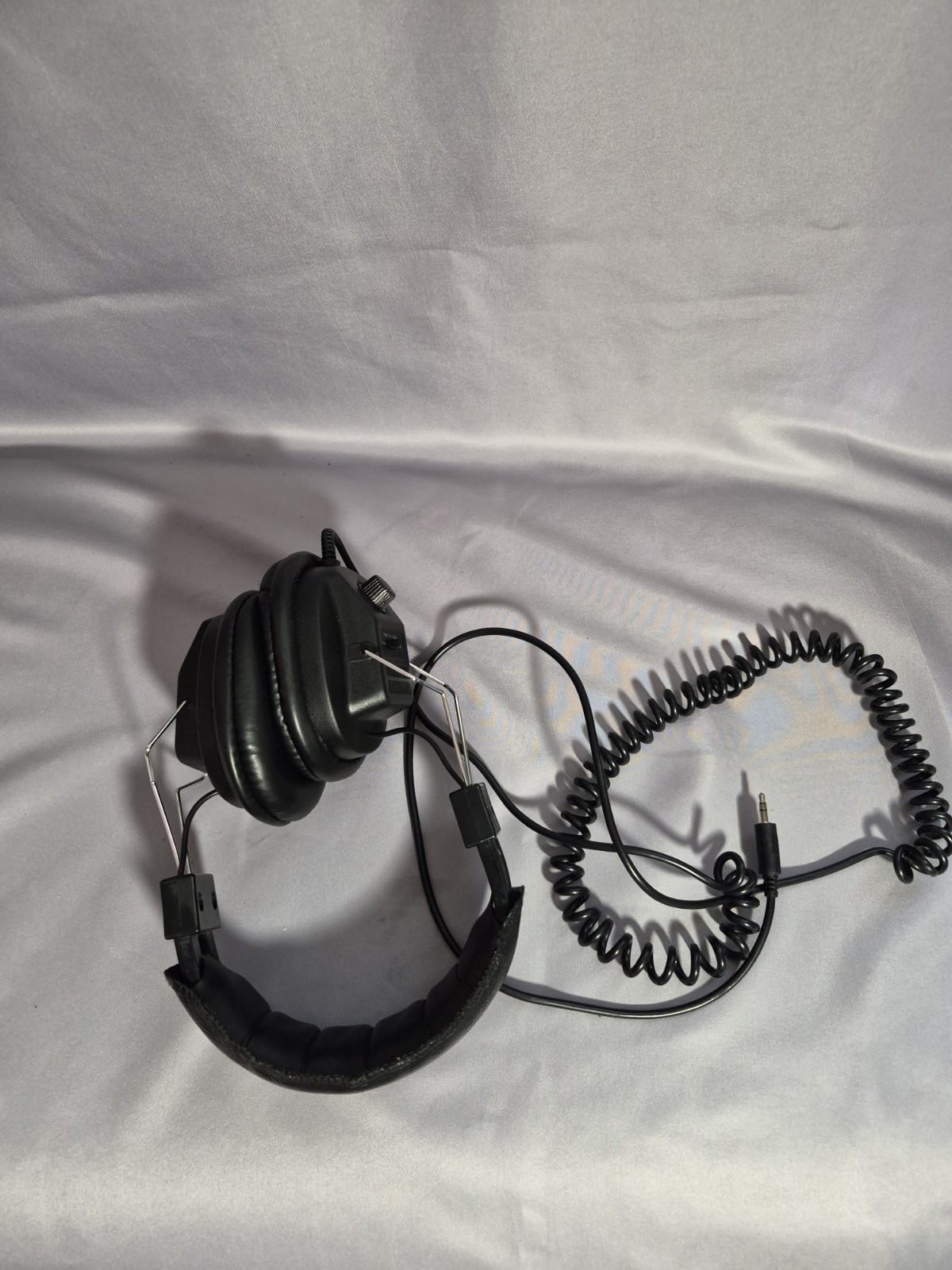 Califone 3068AV Black Over-Ear Headphones Wired 3.5mm Volume Control Coiled Cab…