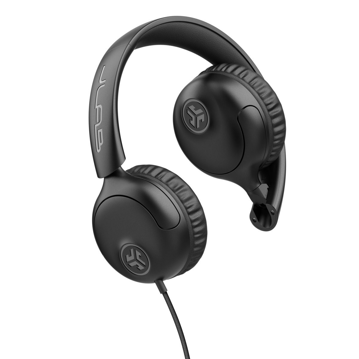 JLab Studio 2 On-Ear Wired Headphones with Mic Black Foldable Freeships