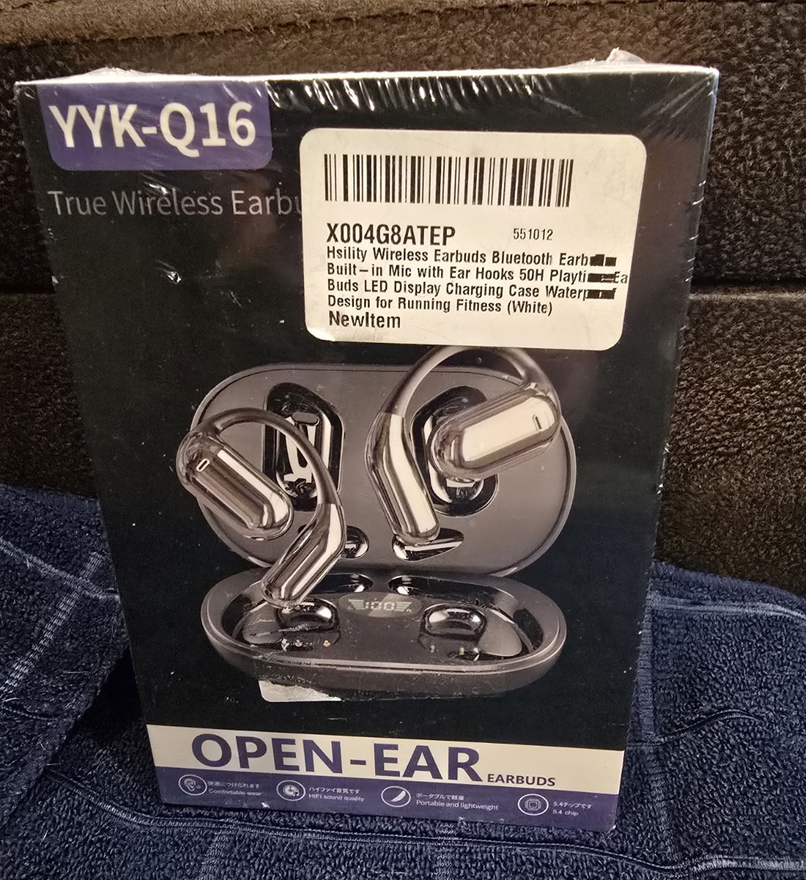 Hsility YYK-Q16 Open-Ear TWS Bluetooth Ear-Hook Earbuds Touch Mic White