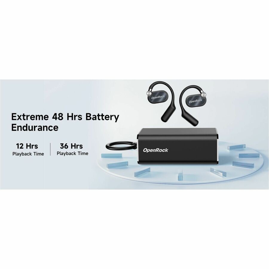 OpenRock X Open-Ear Air Conduction Sport Earbuds Bluetooth Black