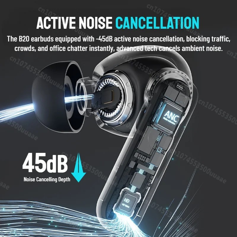 Zombies Cat B20 ANC Wireless Earbuds Bluetooth 6.0 HiFi Noise Cancelling Gaming